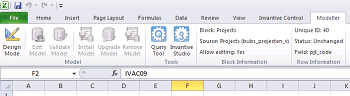 Invantive Control definieer model voor Excel sheet geladen vanuit Microsoft SQL Server