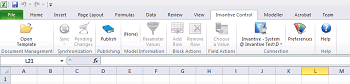 Invantive Control werkt met Excel modellen gevuld uit een database